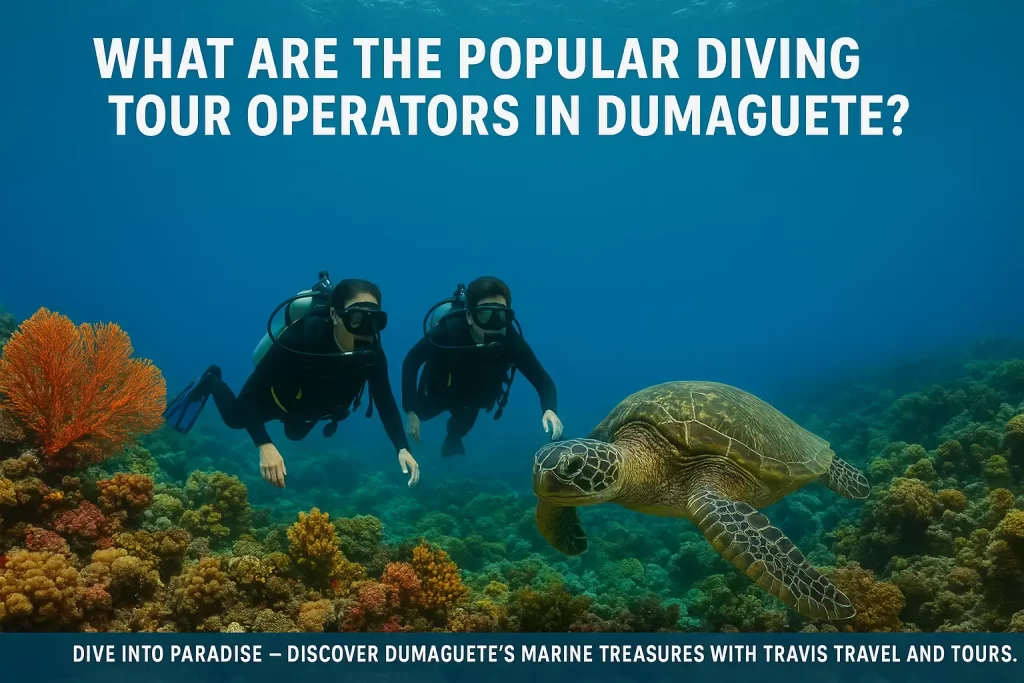 What are the popular diving tour operators in Dumaguete