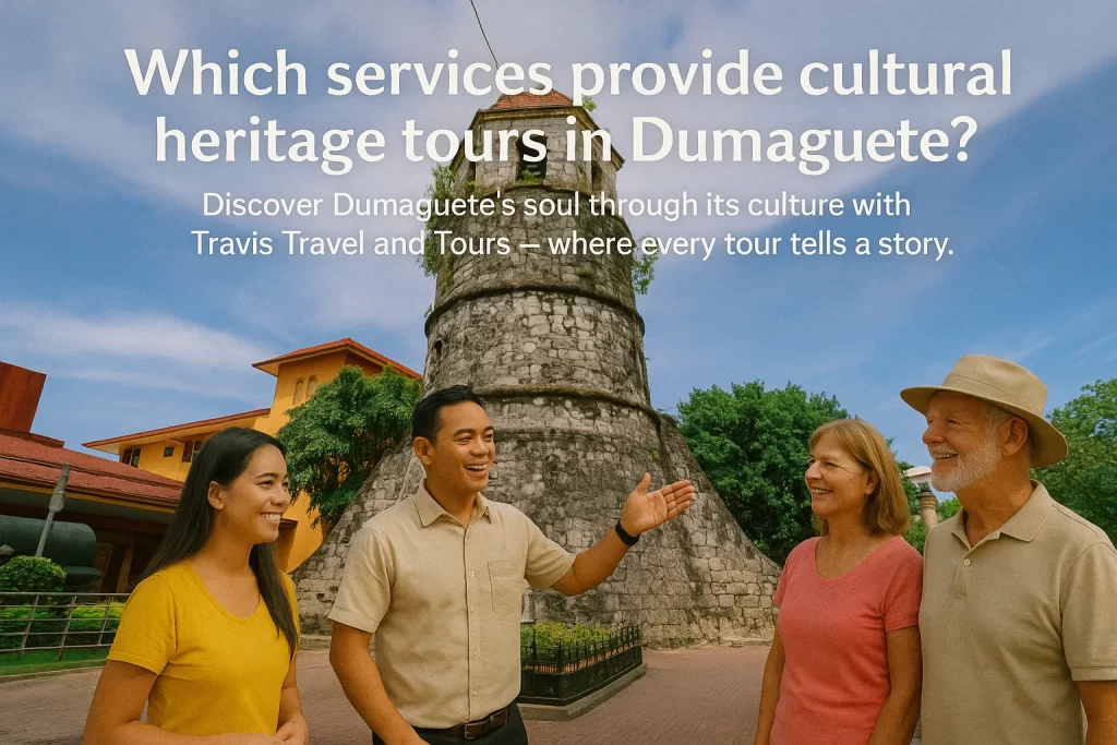 Which services provide cultural heritage tours in Dumaguete
