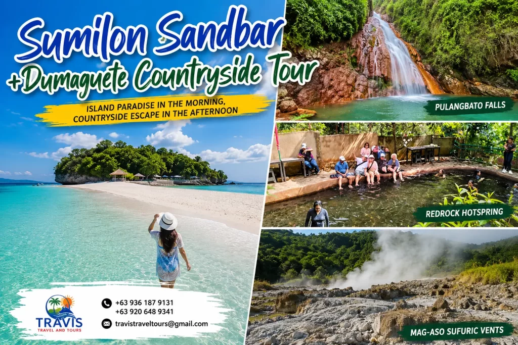 Sumilon Sandbar + Dumaguete Countryside Tour