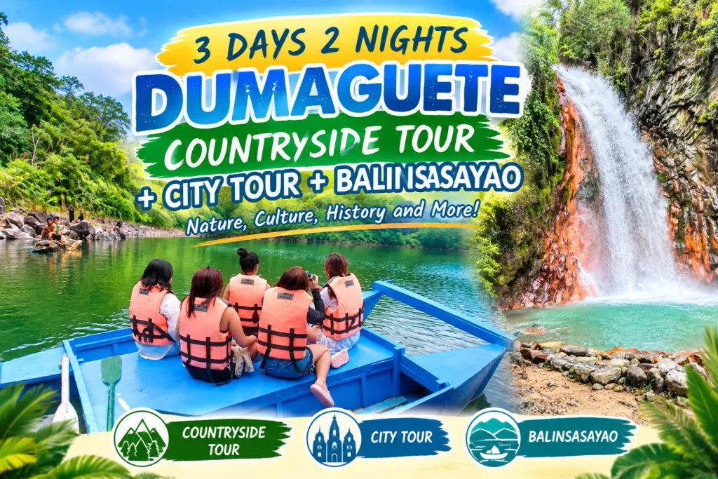 3 days 2 nights dumaguete countryside tour + city tour + balinsasayao